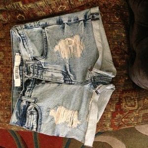 Brandy Melville high waisted denim shorts size 38